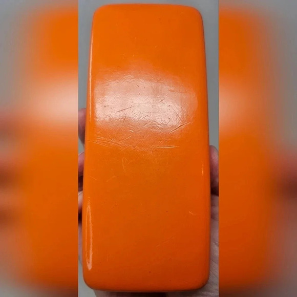 Kate Spade New York Sunglasses Case Pink Orange Faux Leather Clamshell Hardcase - Picture 4 of 13